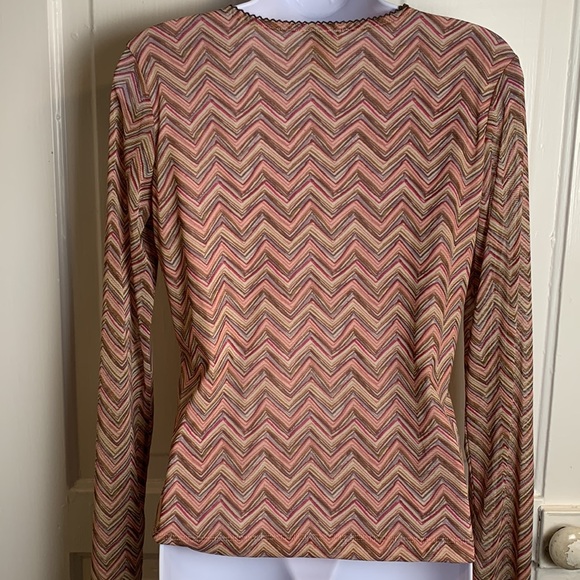 Sigrid Olsen Sport Zigzag Pattern Top Size M - Picture 8 of 11
